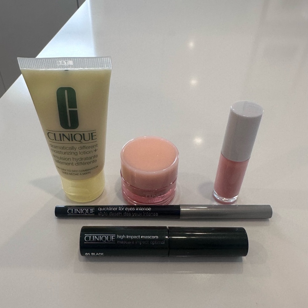 Contact me for multiple - Clinique 5 piece gift set - skincare & makeup